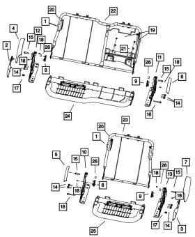 1NN44GTVAA MOPAR Seat Track Cover