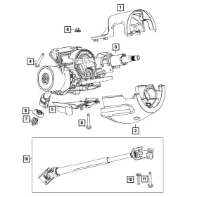 1RZ37JXWAA MOPAR Steering Column Cover 500 Fiat