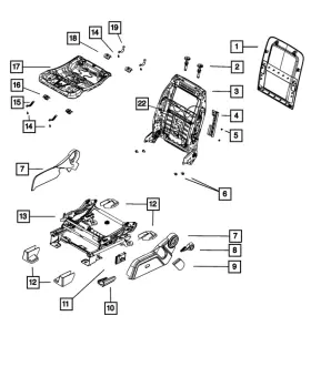 1UL32HL1AB MOPAR Seat Shield Left Outboard Journey