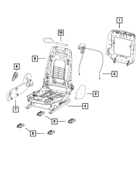 1UV53XDVAA MOPAR Seat Recliner Cover Challenger