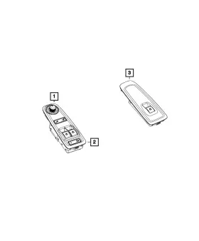 1ZP74JXWAC MOPAR Front Door Switch Bezel 2500