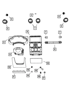 5KL65XDVAB MOPAR Steering Column Cover