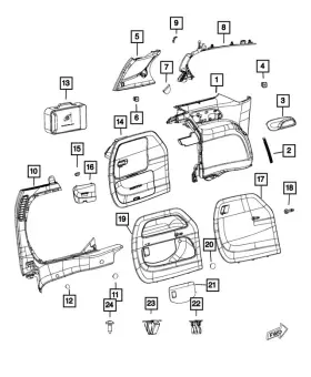 Mopar 5rm05pd2ah Genuine Storage Compartment Panel
