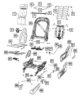 5ZF15LC5AD MOPAR Seat Track Cover 1500