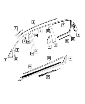 68257857AB MOPAR Bezel Left