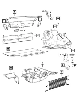 68489482AA MOPAR Luggage Carpet