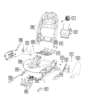 6EP11PS4AA MOPAR Seat Shield Left Cherokee