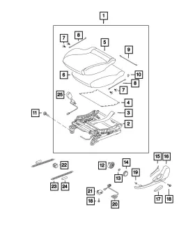 6MC85U0DAA MOPAR Seat Pivot Shield
