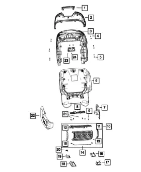 6PA46TX7AC MOPAR Seat Track Cover