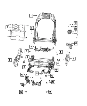 6RF52DX9AA MOPAR Seat Track Cover Compass