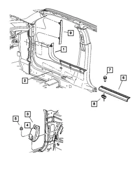 UM55XT1AG MOPAR Cowl Panel Left