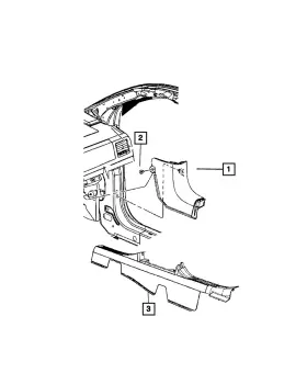 YF64XDVAD MOPAR Cowl Panel Right