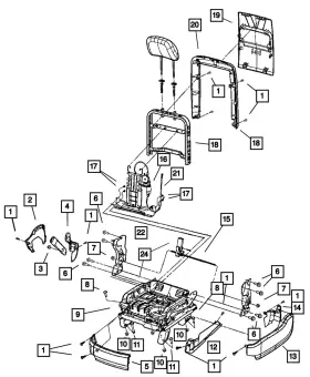 YM311L2AA MOPAR Seat Adjuster Shield Driver Inboard Pacifica