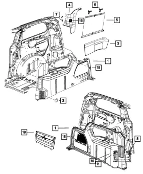 ZT82HL5AG MOPAR Quarter Panel Bolster Right