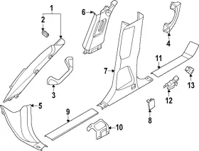 66901-7JA0A NISSAN Cowl Kick Panel