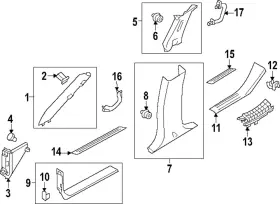 769B1-1LB0B NISSAN Scuff Plate