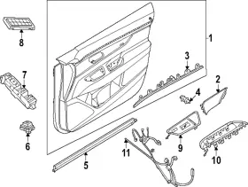 80961-7BA0A NISSAN Switch Bezel