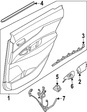 82961-7BA0A NISSAN Switch Bezel