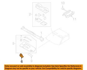 96409CG000 NISSAN OEM Interior Roof Sunvisor Sunshade Holder