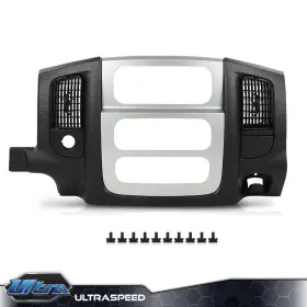 Pit66 Ult258161 Fit For 2002-2005 Ram Center Dash Trim Bezel Radio Surround Panel Black/silver
