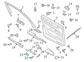 9Y0867198 PORSCHE Right Door Grab Handle Cover Cayenne #3