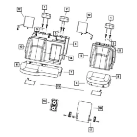 1UQ54LU7AA RAM OE Rear Headrest 2500