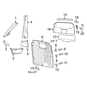 68132483AA RAM OE Promaster Coat Hook 1500
