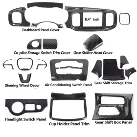 SHINEKA20250417S12141 SHINEKA Charger Carbon Fiber Dashboard