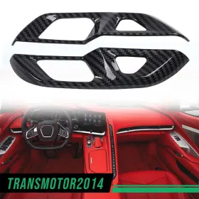TRA339166 CHEVY Carbon Door Lock Switch Panel Cover Trims C8