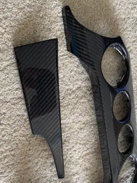 LG250 TRUFIBER Carbon Fiber Dual Gauge Dash Kit Mustang #2