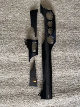 LG250 TRUFIBER Carbon Fiber Dual Gauge Dash Kit Mustang