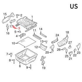 BK2Z-5461748-AB TZUTOGETHER Front Driver Seat Right Lower 250 #2