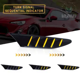 YHC-86-8222 VLAND Fender Fin Vent GT86 Brz Subaru Toyota #3