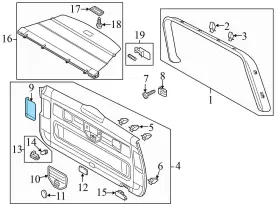 7P6867656 VOLKSWAGEN Right Trunk Hatch Panel Cover Vw Touareg #3