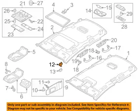 1S085756195T VOLKSWAGEN OEM Roof Interior Bracket Passat