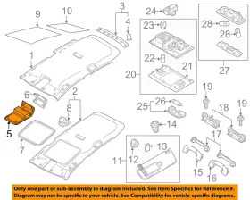 5G0868837ZA2 VOLKSWAGEN OEM Roof Interior Housing Golf