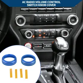 639664136314 X-AUTOHAUX Ac Climate Switch Knob Cover Ring