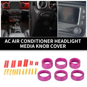 655692897966 X-AUTOHAUX Ac Headlight Media Switch Knob Cover