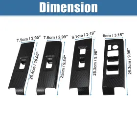703820285908 X-AUTOHAUX Carbon Fiber Window Switch Panel #3