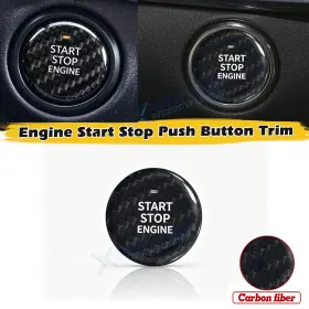 Xotic Tech #kr191bk Real Carbon Fiber Engine Push Start Stop Button Cover For Mazda 3 Cx-30 2019-up