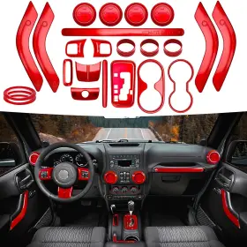 JP-1076-R-MN ZIBOPAR Interior Jk Jku Inner Kit Jeep Wrangler