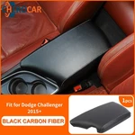 Carbon Fiber Leather Armrest Box Cover For Dodge Challenger 2015-23 Accessories. Fixed Price $41.49.