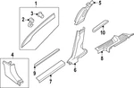 Genuine Nissan Door Trim Sill Plate Insert 769b3-6ta0a. Fixed Price $13.79.