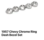 Danchuk *blemished* 57 1957 Chevy Bel Air Chrome Dash Trim Indicator Bezel Set. Fixed Price $96.99.