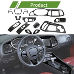 17pcs Carbon Fiber Full Interior Dashboard Cover Trim For Dodge Challenger 2015+. Fixed Price $129.99.