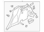 Genuine Ford Quarter Trim Panel Ej7z-7831012-bj. Fixed Price $150.17.
