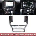 3-color Bar Carbon Fiber Central Console Cd Panel Cover For Ford Mustang 2015-23. Fixed Price $26.99.
