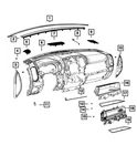 Genuine Mopar Instrument Panel End Cap 5yk10tx7ac. Fixed Price $32.58.