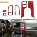6pcs Red Carbon Fiber Center Console Panel Cover Trim Kit For Ford F150 2015-20. Fixed Price $40.99.