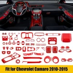 Red Center Console Steering Dash Full Decor Trims Kit For Chevy Camaro 2010-2015. Fixed Price $13.99.